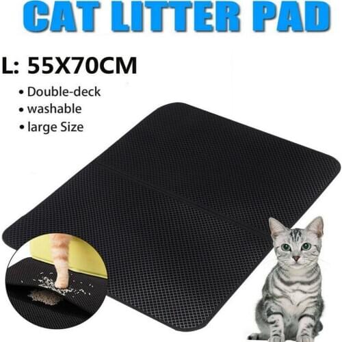 Waterproof Pet Cat Litter Mat EVA Double Layer Litter Cat Pads Trapping Pet Litter Box Mat Pet Products Bed for Cats House Clean