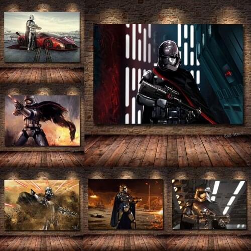 Star Wars Mandalorian Fighting Scene Canvas Painting Poster Internet Cafe Cafe Hotel Bar Wall Art Decor Rich Country Style