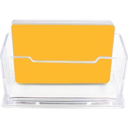 1pc Clear Desktop Business Card Holder Desk Office Organizer Display Stand Acrylic Office Supplies Desk Accessories