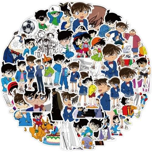 10/30/50 PCS Japanese Detective Conan Stickers Graffiti Skateboard Guitar Fridge Laptop Motorcycle Luggage Decal Kids DIY Toy