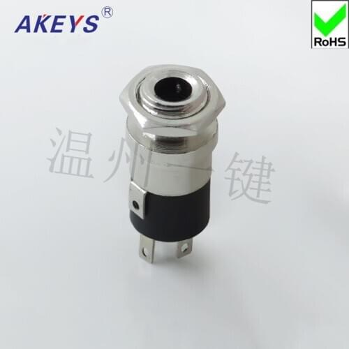 10 PCS PJ-392A Headphone Socket Audio and Video Socket 3.5MM Four-foot Vertical Power Supply Base with Thread Silver Plating