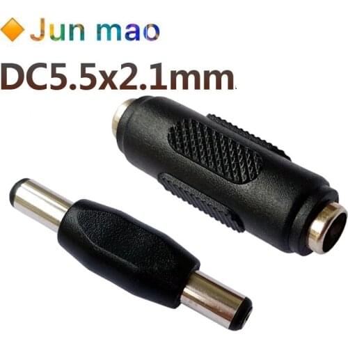 2PCS DC12V power adapter double male female DC straight connector to connector DC male female to male female 5.5x2.1mm