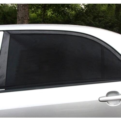 2pcs Window Mesh Summer Protection Window Car Front Rear Sun Visor Film Sunshade Caring Personal Cars Accessories