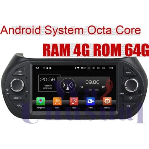 WANUSUAL 7" Android 8.0 GPS Navigation for Fiat Fiorino Citroen Nemo Peugeot Bipper 2008-2015 Stereo DVD Autoradio Player 2 Din