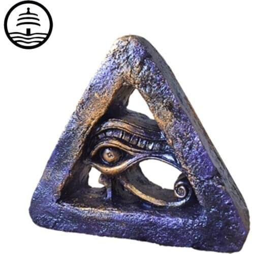Bao Guang Ta Ancient Egyptian Crafts The Eye Of Horus Lucky Feng Shui Statue Personality Companion Gift Bar Decoration A2444