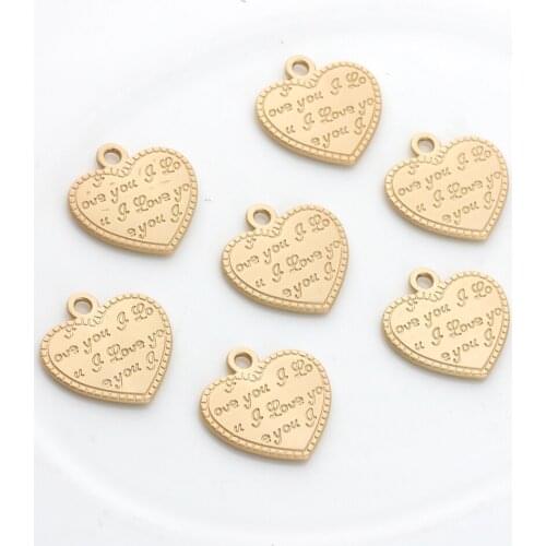 Zinc Alloy Matte Golden Rectangle Coin Heart Charm 10pcs/lot for DIY Fashion Earrings Finding Accessories