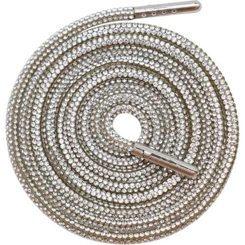 Coolstring 6MM Rhinestone Rope Extremely Rare Shining Canvas Lace For Youth Women Luxury Girl Expensive Lacet 2Pcs/Pair Selling