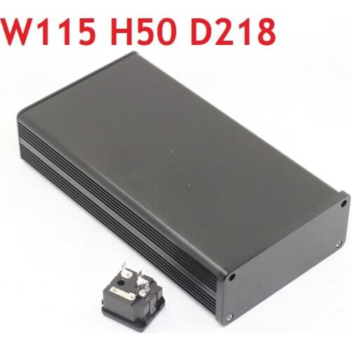DIY Mini Size Headphone Chassis Full Aluminum Preamp PSU Box Power Supply Amplifier Housing DAC Case D218 W115 H50