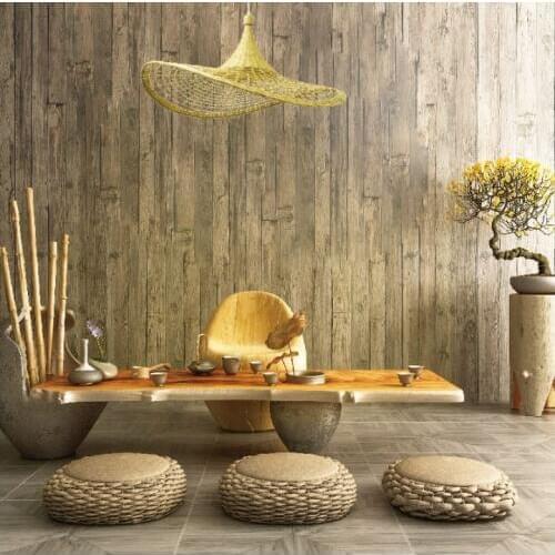 Designer lighting creative bamboo branch hanging lantern bamboo lampshade engineering design lamp