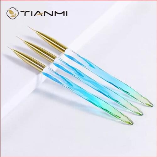 Gradient Crystal Painting Pen Phototherapy Pen Set Decorative Nail Tools Acrylic Nail Polish DIY UV Neutral Brush Hook Line Pen