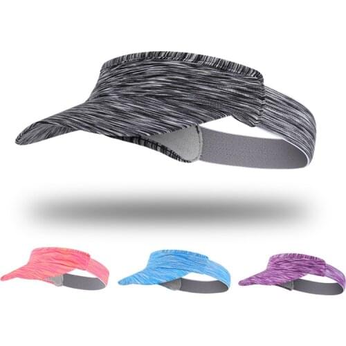 Summer Sports Women Visor Cap Outdoor Sunshade Men Breathable Hats Sweat Absorption Colorful Cycling Running Elastic Peaked Cap