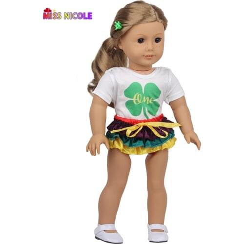 2021 Four-leaf clover set Doll Clothes Set For 43cm New Baby Born Dolls&1/3 BJD Russian Toys For Girls（Only sell clothes