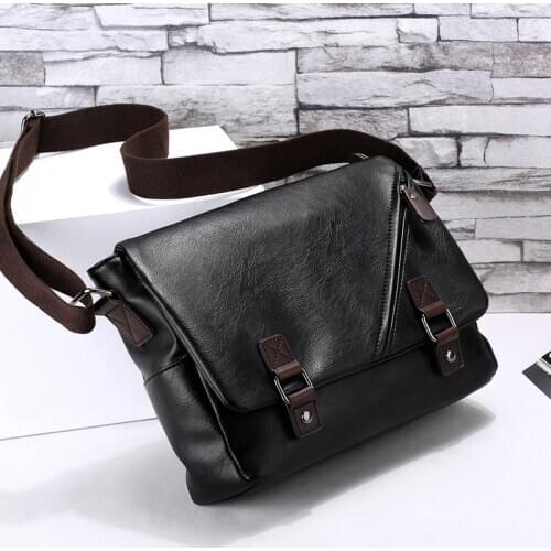 Fashion Pu Leather Men Bag Messenger Bags Laptop Business Shoulder Casual Crossbody Bags for Men Quality Vintage Satchel