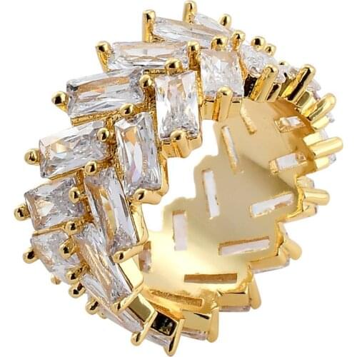 Hip hop fashion jewelry iced out bling punk rock Micro pave Cubic zircon Rings Men And Women Jewelry Gift