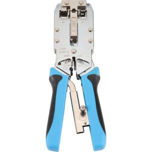 MT-8106R High Quality 8 Inch 4P 6P 8P AMP Type STP Modular Plug Crimping Tool RJ45 Plier with Ratchet Cripmer Tool