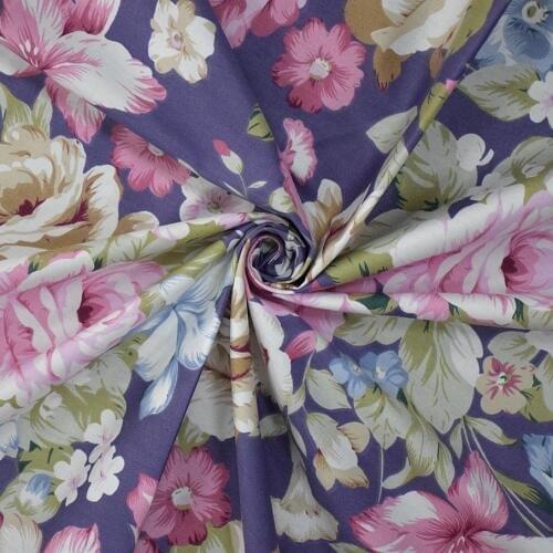 New arrive Home Textile For Patchwork Bedding Cloth Craft Baby Sewing Tecido Rose Design Dark Blue 100% Cotton Twill Fabric