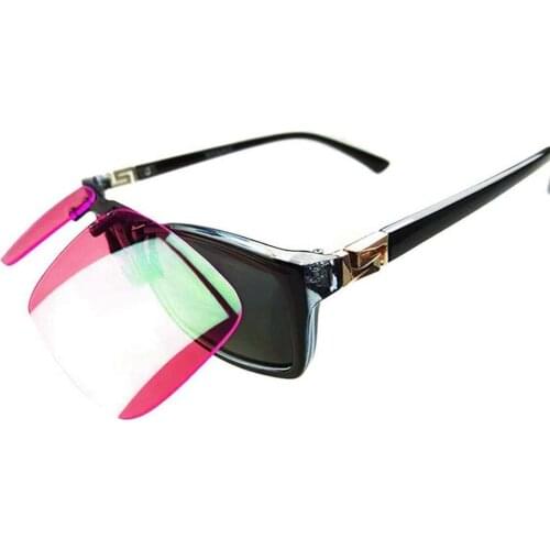 New Women Men Blind Color Blind Clip on Sunglasses Red Green Blindness Glasses Corrective Colorblind Driver Eyewear