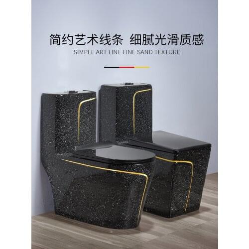 New light luxury creative black spot toilet household toilet water siphon ceramic new seat toilet