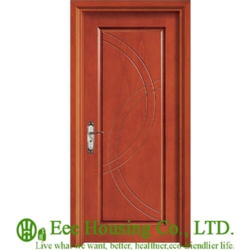 40mm thickness Timber veneer door for apartment, Swing type door, inward & outward opening entry door, MDF Timber door
