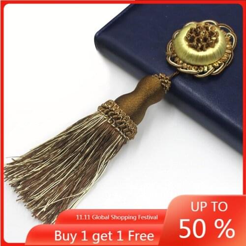 KONYOUNG Factory Wholesale Curtain Home Textile Accessories Curtain Fimbrilla SUNFLOWER Hanging Ball Pin Tassel