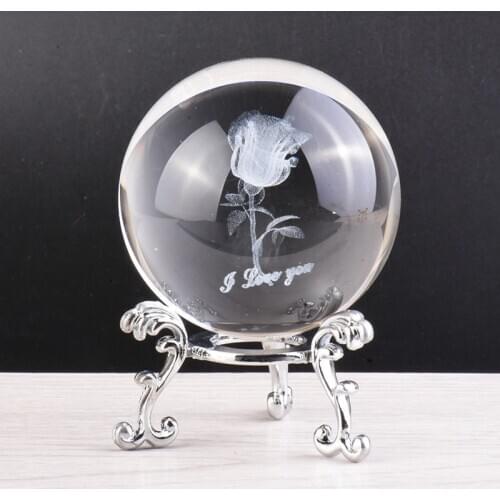 Gift Home Decoration Accessories for Living Room Ornaments Birthday Present Crystal Ball Four Leaves Clover Elk Galaxy Dandelion