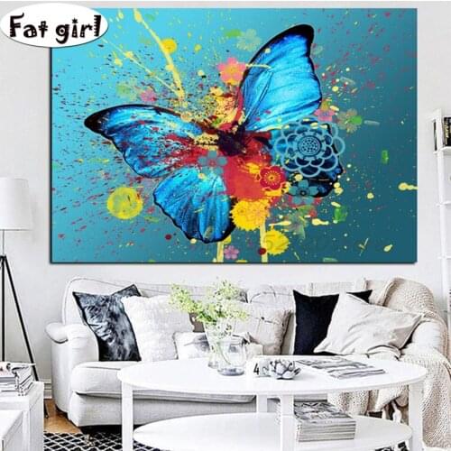 Full square round 5D Graffiti Butterflies Creative diamond painting mosaic embroidery modern home decor cross stitch wall art