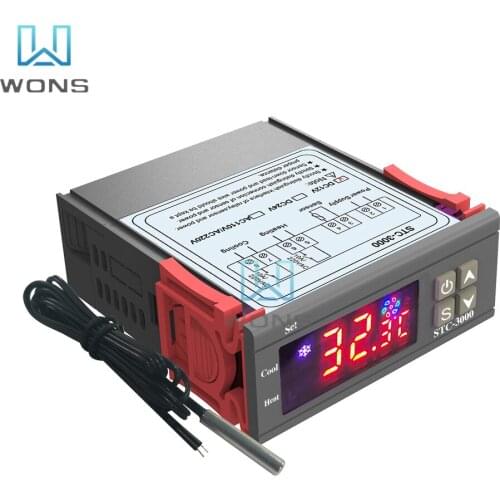 Temperature Instruments Thermometer STC-3000 LCD Digital Thermometer Hygrometer Temperature Controller Sensor Humidity Meter