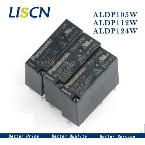 Relay ALDP105 ALDP112 ALDP124 ALDP105W ALDP112W ALDP124W 5V 12V 24V 5A 250V DIP4 New and original