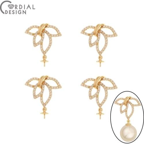 Cordial Design 10Pcs 19*22MM Jewelry Accessories/DIY Parts/Genuine Gold Plating/Hand Made/Jewelry Findings & Component/CZ Charms