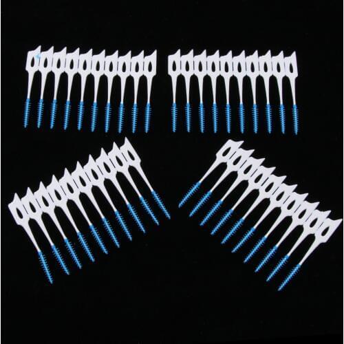 Travel / Home 40x Silicone Interdentl Toothpick Dentl Floss Teeth Clean Brush Oral Care