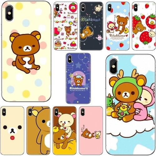 Silicone Skin Cover For Xiaomi Mi 5X 6X Mix 1 2 2S 3 Mi5 Mi5S Mi6 Mi3 Mi4 poco X3 nfc F2 Pro M3 Japan Rilakkuma Teddy Relax Bear