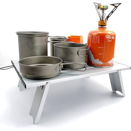 Outdoor aluminum alloy table ultra-light folding picnic table portable mini camping mountaineering table to send storage bag "