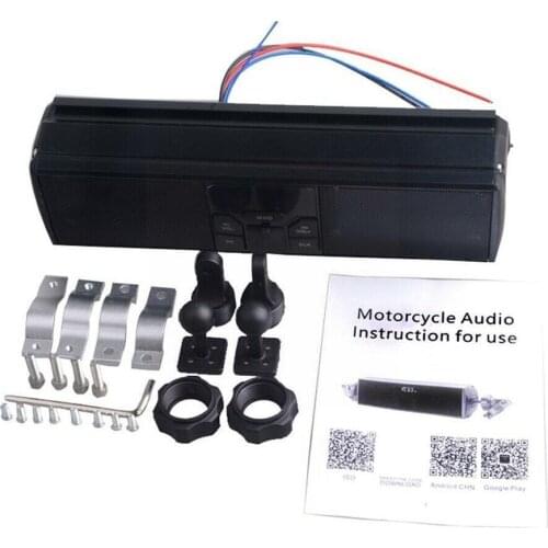 LED Display Motorcycle Bluetooth Audio System APP Control MP3/TF/USB Radio Anti-theft FM Moto Loudly Accessories Waterproof J9X1