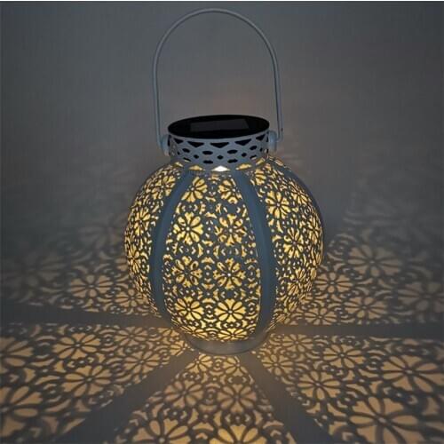 Solar Light Solar Power LED Lantern Waterproof Tin Can Optically Controlled Induction Outdoor Garden Hanging Lamp Lawn Landscape