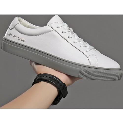 White Fashion Mens leather Sneakers Breathable Casual Loafer Shoes Spring Mens black white Designer Men Loafers