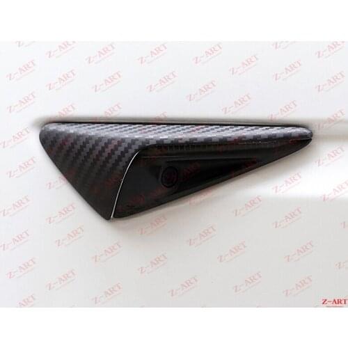 Z-ART carbon fiber fender trim for Tesla model 3 carbon fiber side view camera cover for Tesla Model 3 carbon fiber trim parts