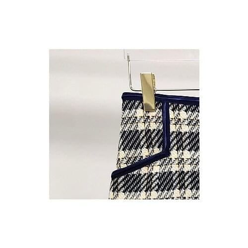 2021 Spring and Summer Fashion Casual British Style Pattern Tweed Short Skirt Women