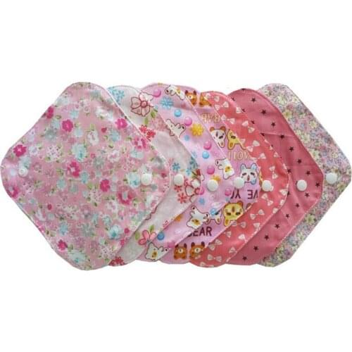 1pc Reusable Menstrual Pads Period Cotton Pads Washable Sanitary Pads Soft Women Panty Liner Cloth Napkin Feminine Hygiene 180mm
