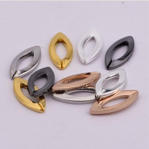 13 * 5.6mm geometric horse eye cut copper ring pendant diy earrings pendant brass jewelry accessories