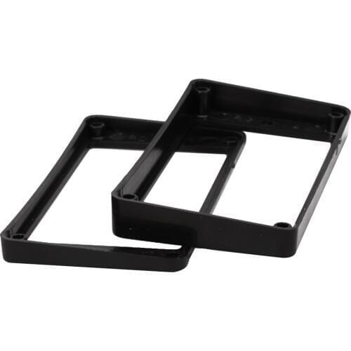 Tooyful 2Pcs Cream Black Curved Plastic Humbucker Pickups Frames Holder Mounting Rings for Electric Guitar Parts Accessories