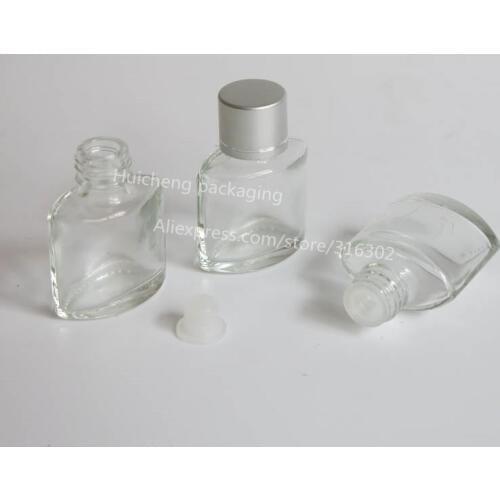 300pcs/lot 5ML Clear Glass Bottle With Silver Cap 5CC Glass Vials,Glass Sample Bottle Cosmetic Container