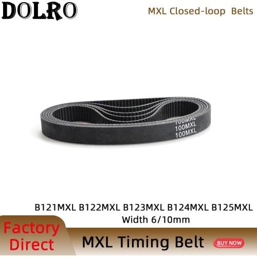 5/10pcs MXL Timing belt B121 B122 B123 B124 B125 Width 6/10mm Synchronous Belt 96.8MXL 97.6MXL 98MXL 99.2MXL 100MXL Pitch2.032mm