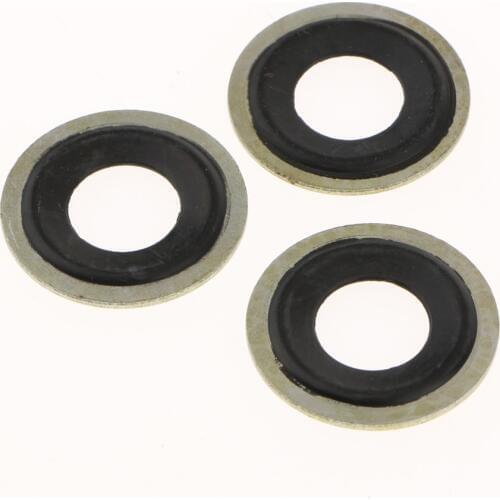50Pcs 14mm Metal Oil Drain Plug Crush Washer Gaskets For GM Chevrolet Dorman M14