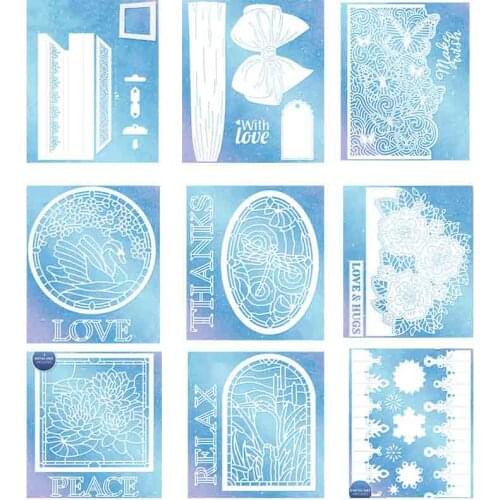 Butterfly Flowers Borders Kingfisher Swan Lilies Frame Metal Cutting Dies for DIY Scrapbooking Paper Card Making Craft 2019 New