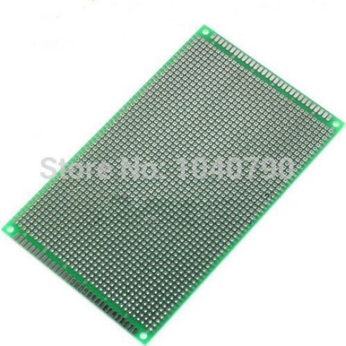 Free Shipping 9*15cm 2PCS Double sided PCB Printed Circuit Board Prototyping FR-4 Glass Fiber Universal double circuit board