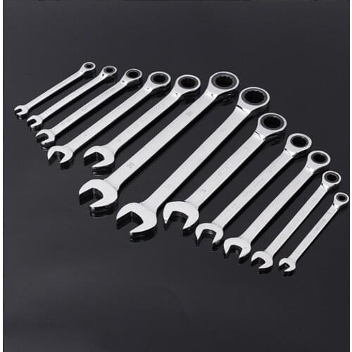 1Pc 6mm 7mm 8mm 10mm 12mm Open-Ring Spanner Ratchet Wrench Hand Tool Home Garden Repair Tool Ratchet Wrench