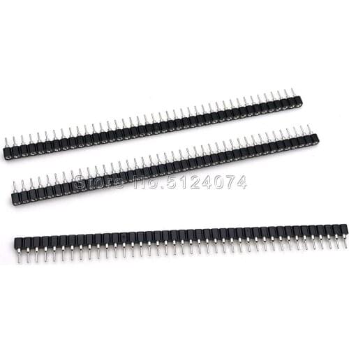 10PCS/LOT 2.54MM single row female straight socket circular hole round hole 1*40P pin socket seat 1X40Pin vertical DIP