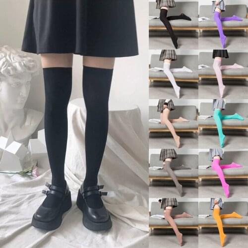 New Sexy Multicolor Long Socks Women Over Knee Thigh High Over The Knee Stockings Lolita Ladies Girls Autumn Warm Knee Socks