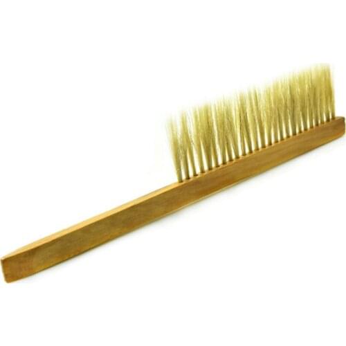 1PC Beekeeping Tools Wood Honey Brush Wasp bee Sweep Two Rows Of Horse Tail Hair New Bee Brush Beekeeping Equipment