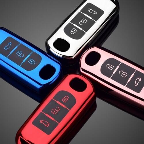 Wear-resistant New Soft TPU Car Remote Key Case For Mazda2 3 5 6 CX5 CX7 CX9 Miata MX5 Axela Atenza Full Cover Shell Accessories